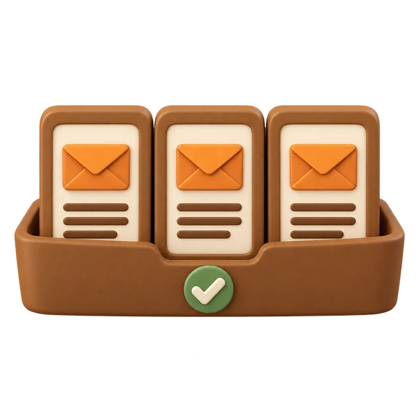 Matching email drafts in a review tray