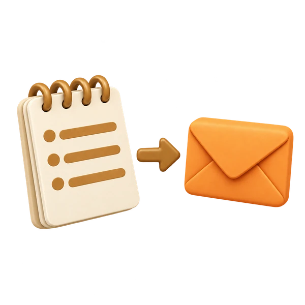Scurry for founders, AI Meeting Summary to Email illustration
