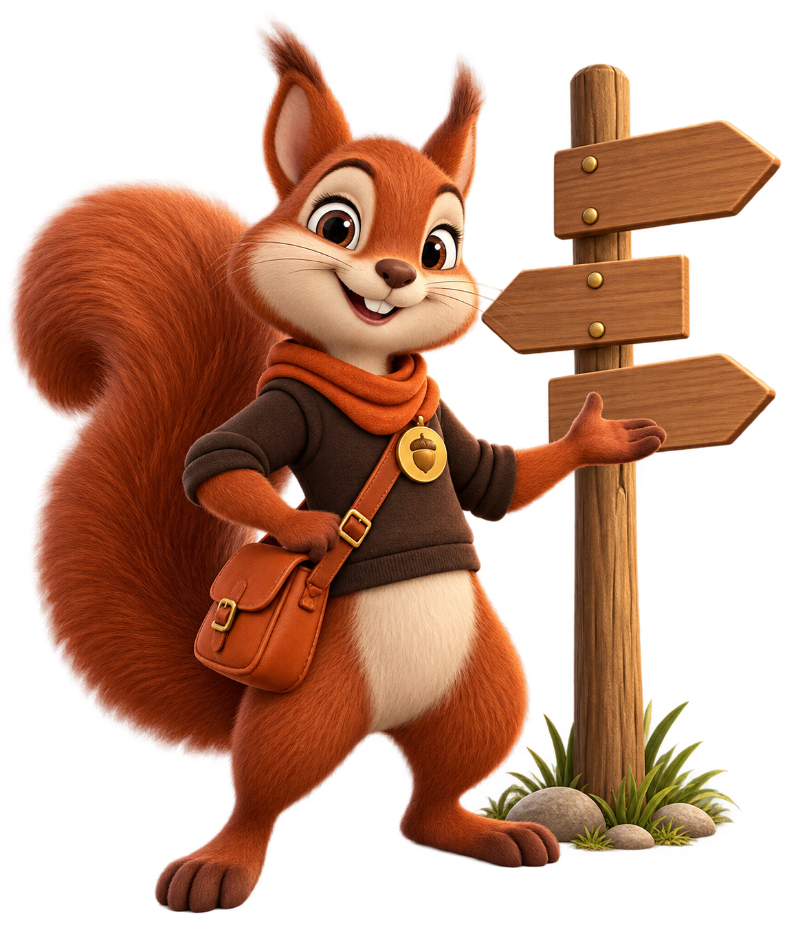 GoScurry squirrel mascot pointing toward partner paths